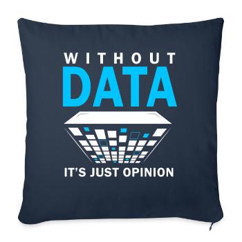 Funny Data Enthusiast Design - Sofa pillowcase 17,3'' x 17,3'' (45 x 45 cm) - navy - Front