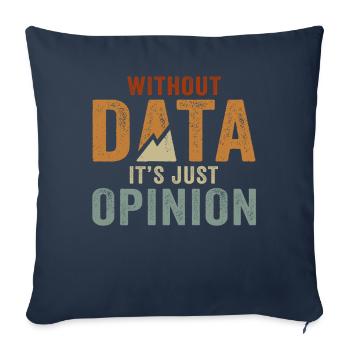 Funny Data Enthusiast Design - Sofa pillowcase 17,3'' x 17,3'' (45 x 45 cm) - navy - Front