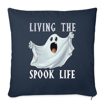 Vivre la vie fantôme Spook Life Appât - Housse de coussin décorative 45 x 45 cm - bleu marine - Devant