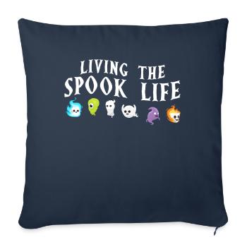 Vivre la vie fantôme Spook Life Appât - Housse de coussin décorative 45 x 45 cm - bleu marine - Devant