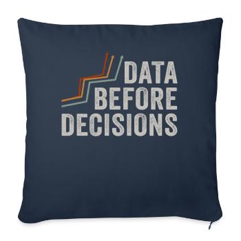 Données ou ce n’est pas arrivé pour l’étudiant - Housse de coussin décorative 45 x 45 cm - bleu marine - Devant