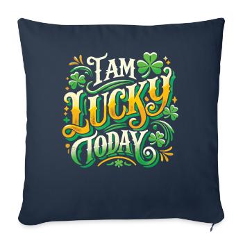 Je suis heureux aujourd’hui de la Saint-Patrick - Housse de coussin décorative 45 x 45 cm - bleu marine - Devant