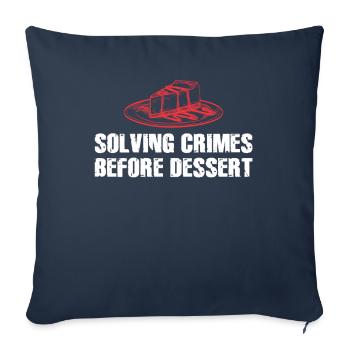 Krimi-Dinner-Spaß-Nacht - Sofakissenbezug 45 x 45 cm - Navy - Vorne