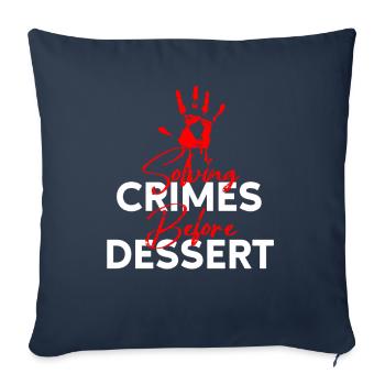 Krimi-Dinner-Spaß-Nacht - Sofakissenbezug 45 x 45 cm - Navy - Vorne