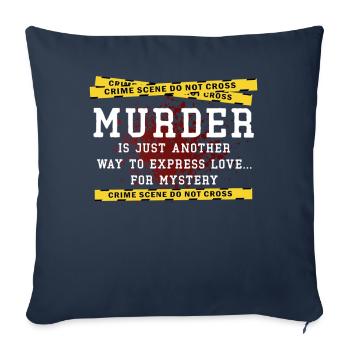 Krimi-Dinner-Spaß-Nacht - Sofakissenbezug 45 x 45 cm - Navy - Vorne
