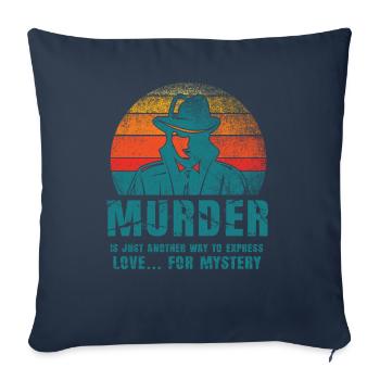 Krimi-Dinner-Spaß-Nacht - Sofakissenbezug 45 x 45 cm - Navy - Vorne
