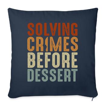 Murder Mystery Dinner Fun Night - Sofa pillowcase 17,3'' x 17,3'' (45 x 45 cm) - navy - Front