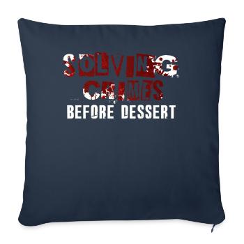 Aufklärung von Verbrechen vor dem Dessert Mystery - Sofakissenbezug 45 x 45 cm - Navy - Vorne