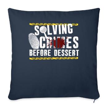 Krimi-Dinner-Spaß-Nacht - Sofakissenbezug 45 x 45 cm - Navy - Vorne