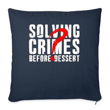 Krimi-Dinner-Spaß-Nacht - Sofakissenbezug 45 x 45 cm - Navy - Vorne