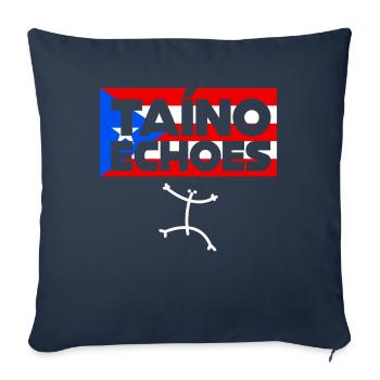 Taíno fait écho à la fierté de l’ascendance caribéenne - Housse de coussin décorative 45 x 45 cm - bleu marine - Devant