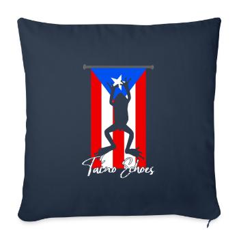 Taíno fait écho à la fierté de l’ascendance caribéenne - Housse de coussin décorative 45 x 45 cm - bleu marine - Devant
