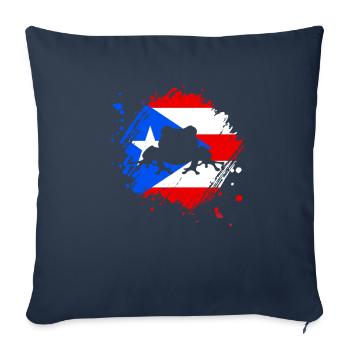 Taíno fait écho à la fierté de l’ascendance caribéenne - Housse de coussin décorative 45 x 45 cm - bleu marine - Devant