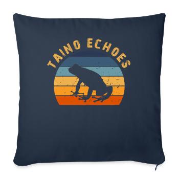 Taíno fait écho à la fierté de l’ascendance caribéenne - Housse de coussin décorative 45 x 45 cm - bleu marine - Devant