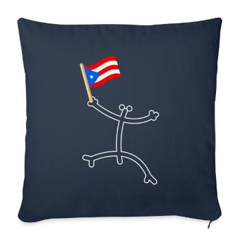 Taíno Echoes Caribbean Ancestry Pride - Sofa pillowcase 17,3'' x 17,3'' (45 x 45 cm) - navy - Front