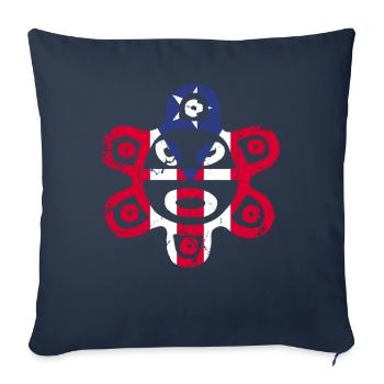 Taíno fait écho à la fierté de l’ascendance caribéenne - Housse de coussin décorative 45 x 45 cm - bleu marine - Devant