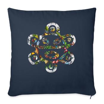 Taíno fait écho à la fierté de l’ascendance caribéenne - Housse de coussin décorative 45 x 45 cm - bleu marine - Devant