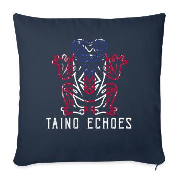 Taíno fait écho à la fierté de l’ascendance caribéenne - Housse de coussin décorative 45 x 45 cm - bleu marine - Devant