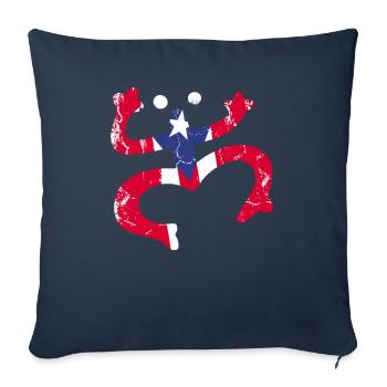 Taíno fait écho à la fierté de l’ascendance caribéenne - Housse de coussin décorative 45 x 45 cm - bleu marine - Devant