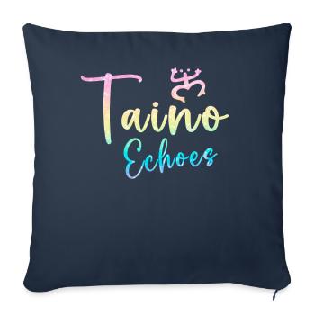 Taíno fait écho à la fierté de l’ascendance caribéenne - Housse de coussin décorative 45 x 45 cm - bleu marine - Devant