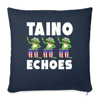 Taíno fait écho à la fierté de l’ascendance caribéenne - Housse de coussin décorative 45 x 45 cm - bleu marine - Devant