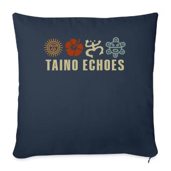 Taíno fait écho à la fierté de l’ascendance caribéenne - Housse de coussin décorative 45 x 45 cm - bleu marine - Devant
