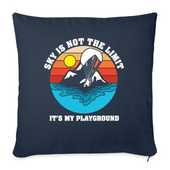 Sky Is Not The Limit It's My Playground - Sofa pillowcase 17,3'' x 17,3'' (45 x 45 cm) - navy - Front