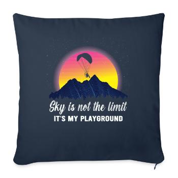 Sky Is Not The Limit It's My Playground - Sofa pillowcase 17,3'' x 17,3'' (45 x 45 cm) - navy - Front