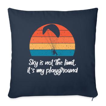 Sky Is Not The Limit It's My Playground - Sofa pillowcase 17,3'' x 17,3'' (45 x 45 cm) - navy - Front