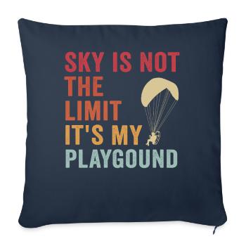 Sky Is Not The Limit It's My Playground - Sofa pillowcase 17,3'' x 17,3'' (45 x 45 cm) - navy - Front
