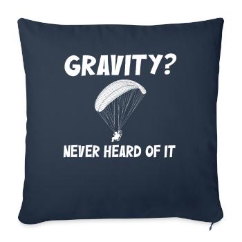 Hilarious Paramotor Gravity Meme - Sofa pillowcase 17,3'' x 17,3'' (45 x 45 cm) - navy - Front