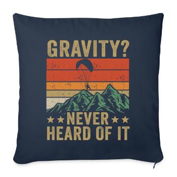 Hilarious Paramotor Gravity Meme - Sofa pillowcase 17,3'' x 17,3'' (45 x 45 cm) - navy - Front
