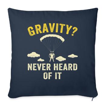Hilarious Paramotor Gravity Meme - Sofa pillowcase 17,3'' x 17,3'' (45 x 45 cm) - navy - Front