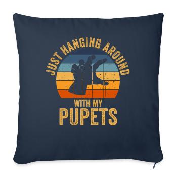 Puppetry Puppeteer Puppet Puppets - Sofa pillowcase 17,3'' x 17,3'' (45 x 45 cm) - navy - Front