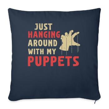 Puppetry Puppeteer Puppet Puppets - Sofa pillowcase 17,3'' x 17,3'' (45 x 45 cm) - navy - Front