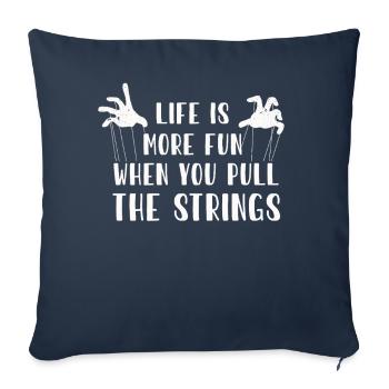Puppetry Puppeteer Puppet Puppets - Sofa pillowcase 17,3'' x 17,3'' (45 x 45 cm) - navy - Front