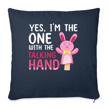 Puppetry Puppeteer Puppet Puppets - Sofa pillowcase 17,3'' x 17,3'' (45 x 45 cm) - navy - Front