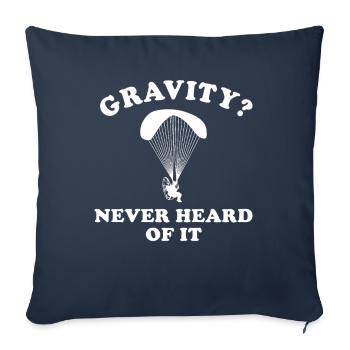 Hilarious Paramotor Gravity Meme - Sofa pillowcase 17,3'' x 17,3'' (45 x 45 cm) - navy - Front
