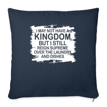 Regeren over wasgoed en afwas huisvrouw - Sierkussenhoes, 45 x 45 cm - navy - Voor