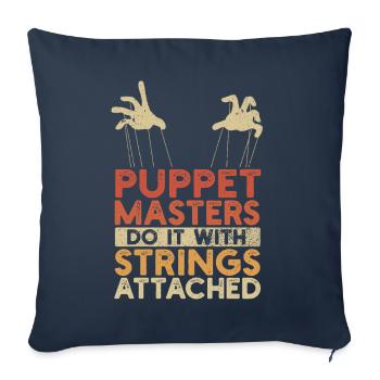 Puppetry Puppeteer Puppet Puppets - Sofa pillowcase 17,3'' x 17,3'' (45 x 45 cm) - navy - Front