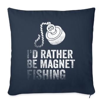Neodymium Magnet Fishing Magnetic Fisher - Sofa pillowcase 17,3'' x 17,3'' (45 x 45 cm) - navy - Front
