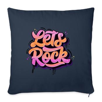 Faisons du rock - Housse de coussin décorative 45 x 45 cm - bleu marine - Devant