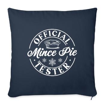 Official mince pie tester - Sofa pillowcase 17,3'' x 17,3'' (45 x 45 cm) - navy - Front