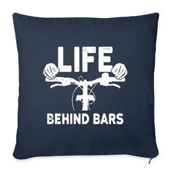 Leben hinter Gittern Lustiges Fahrrad Fahrradbekle - Sofakissenbezug 45 x 45 cm - Navy - Vorne