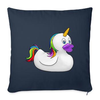 Duck Unicorn - Sofa pillowcase 17,3'' x 17,3'' (45 x 45 cm) - navy - Front