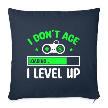 Jeux vidéo gamer Drôles cadeaux de jeu - Housse de coussin décorative 45 x 45 cm - bleu marine - Devant