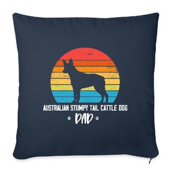 Australian Stumpy Tail Cattle Dog - Sofa pillowcase 17,3'' x 17,3'' (45 x 45 cm) - navy - Front