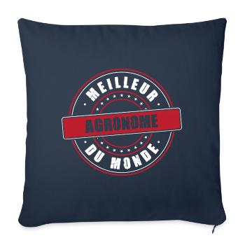 Meilleur agronome profession métier humour - Housse de coussin décorative 45 x 45 cm - bleu marine - Devant