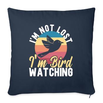 Birdwatcher Bird watching Ornithologist - Sofa pillowcase 17,3'' x 17,3'' (45 x 45 cm) - navy - Front