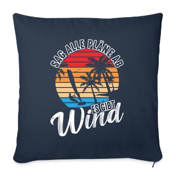 Windsurfing Kitesurfing Windsurfer - Sofakissenbezug 45 x 45 cm - Navy - Vorne